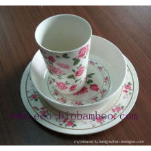 Bamboo Fiber Tableware Combination Series with Printed (BC-CS1001)